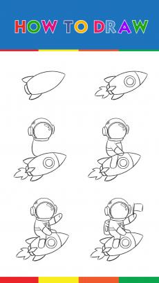 How to drawing astronaut