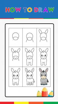 How to drawing donkey