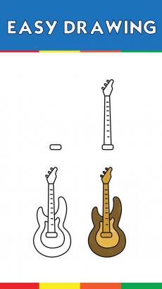 How to drawing electric guitar