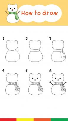 How to drawing snowman