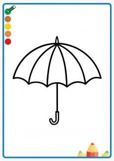 Colorful Umbrella coloring book