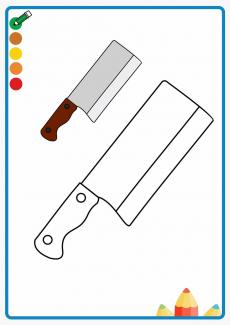 kitchen knife coloring book