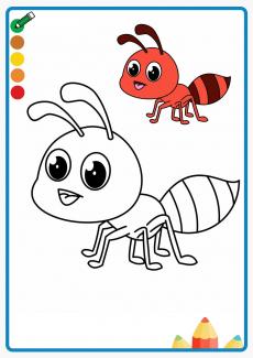 red ant coloring book