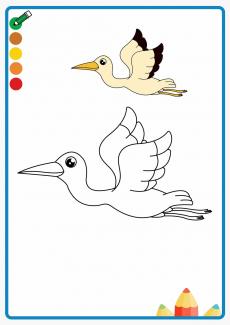 stork coloring book