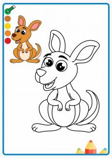 kangaroo coloring book