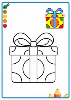 gift box coloring book