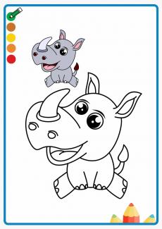 rhinoceros coloring book