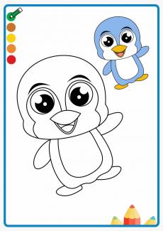 Penguin coloring book
