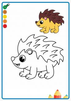 Porcupine coloring book