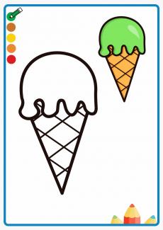 ice cream cone coloring book