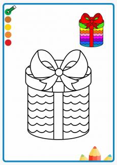 gift box coloring book