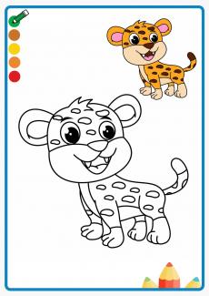 leopard coloring book
