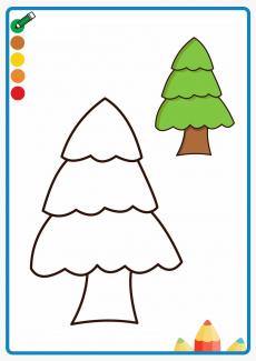 pine tree coloring book