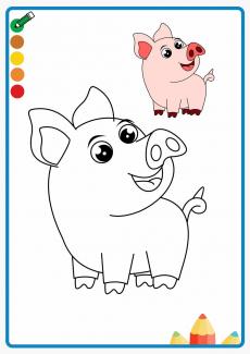 pig coloring book