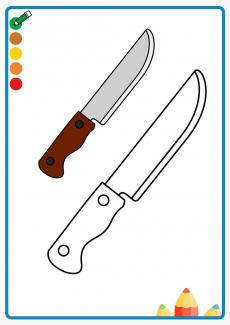 knife coloring book