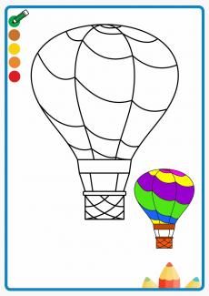 hot air balloon coloring book