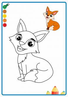 fox coloring book