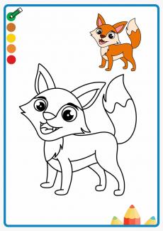 fox coloring book