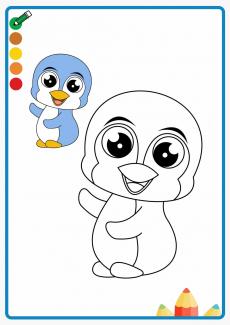 Penguin coloring book