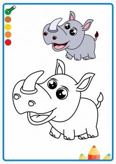rhinoceros coloring book
