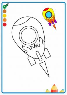 rocket coloring book