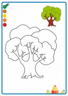 tree coloring book
