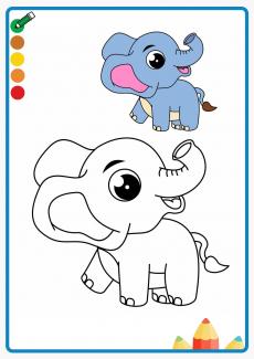 elephant coloring book