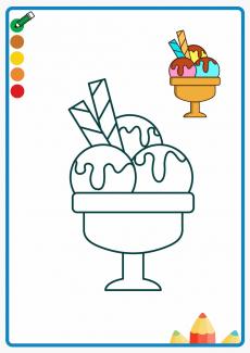 ice cream coloring book
