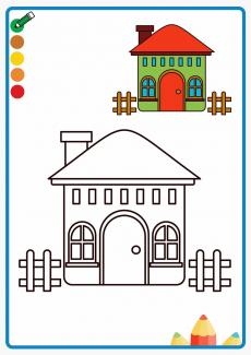house coloring book