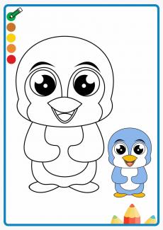 Penguin coloring book