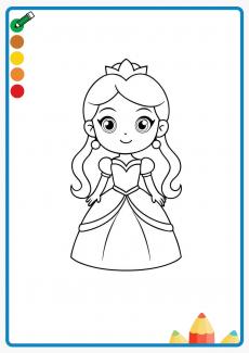 Cute Princess coloring book