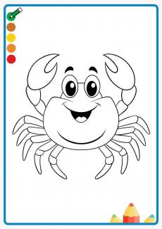 Crab coloring book
