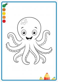 Octopus coloring book