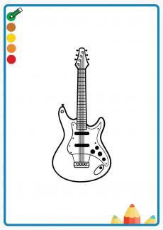 Electric Guitar coloring book