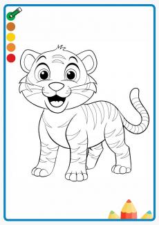 Tiger coloring book